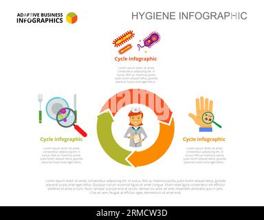 Three Hygiene Options Slide Template Stock Vector