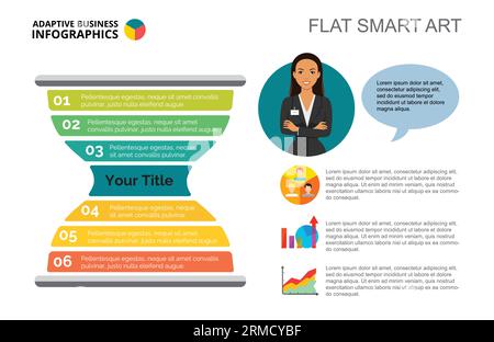 Sandglass Infographics Slide Template Stock Vector