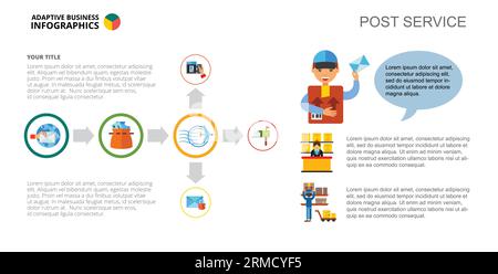 Process Chart with Slide Template Stock Vector