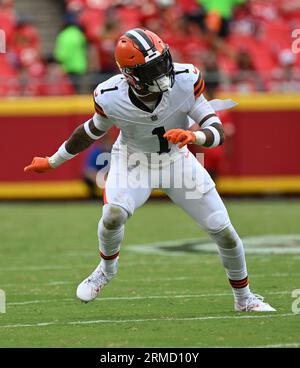 Kansas City Chiefs safety Juan Thornhill (22) runs during an NFL football  game against the Washington Football Team, Sunday, Oct. 17, 2021 in  Landover, Md. (AP Photo/Daniel Kucin Jr Stock Photo - Alamy