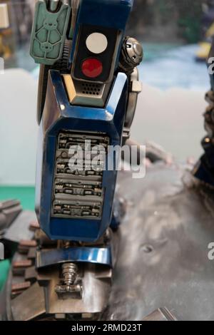 Kuala Lumpur, Malysia - June 2, 2023: Statue replica of Optimus Prime from Rise of the Beast Movie. This movie is a prequel from previous Transformers Stock Photo