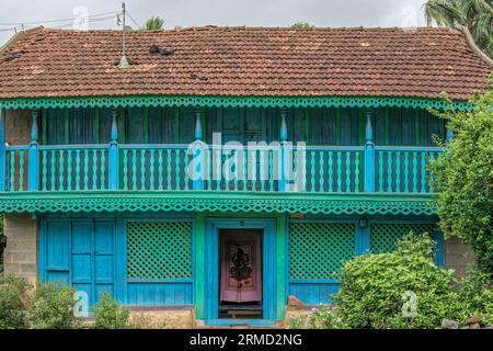 06 12 2013 Mangalore Tiles and Wooden Works village house in Mundgod at Karnataka India Asia Stock Photo