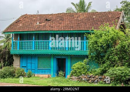 06 12 2013 Mangalore Tiles and Wooden Works village house in Mundgod at Karnataka India Asia Stock Photo