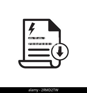 Electricity bill reduce icon. Clipart image isolated on white background Stock Vector