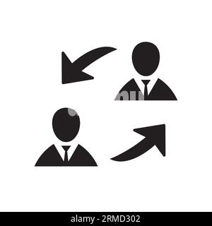 Business collaborate icon vector image on white back Stock Vector