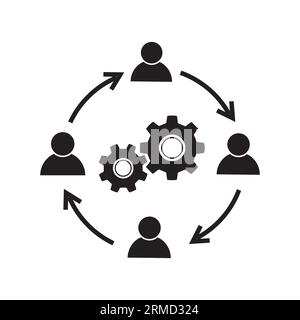 Business collaborate icon vector image on white back Stock Vector