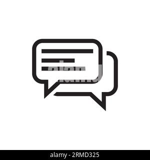 Talk bubble speech icon. Blank empty bubbles vector design elements. Chat on line symbol template. Dialogue balloon sticker silhouette. Chat icon, Com Stock Vector