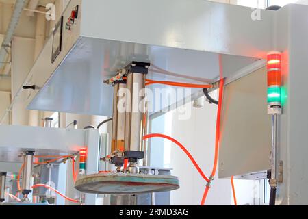 Ceramic toilet products in a workshop production line Stock Photo