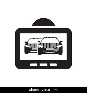 Car dash cam icon. Vector icon isolated on white background. Stock Vector