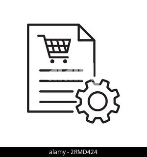 procurement vector icon. shopping cart illustration sign. basket symbol. Stock Vector