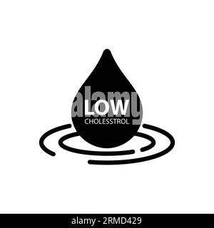 Low cholesterol icon, vector line illustration Stock Vector