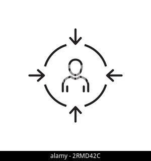 customer retention line icon with a magnet Stock Vector Image & Art - Alamy