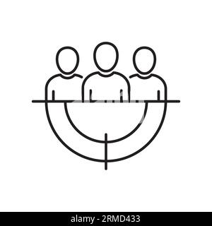 Target headhunter icon, outline style Stock Vector