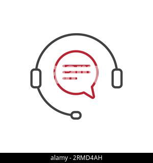 minimal hotline icon. flat simple operator logotype graphic unique design . concept of client network for ecommerce and user consultation Stock Vector