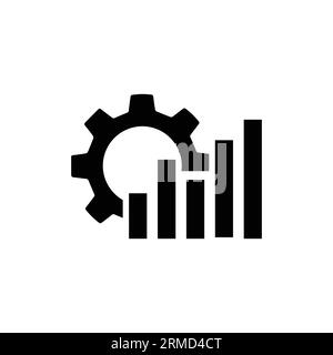 Performance Analytics, Productivity icon, Productive Capacity sign, Cog vector icon. Performance management. Productivity concept chart, Capacity mana Stock Vector