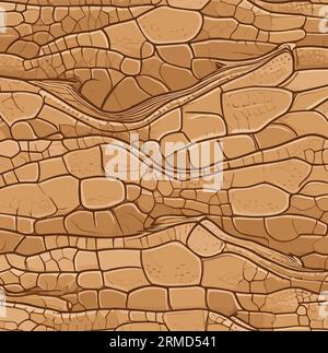 Crocodile leather texture Exotic animal skin art. Stock Vector