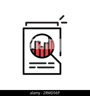 revenue cost and price drop or sales decrease icon. linear trend modern insight logotype graphic stroke design web element isolated on white. concept Stock Vector