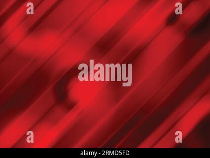 Red abstract tech background with glossy stripes. Vector design Stock Vector