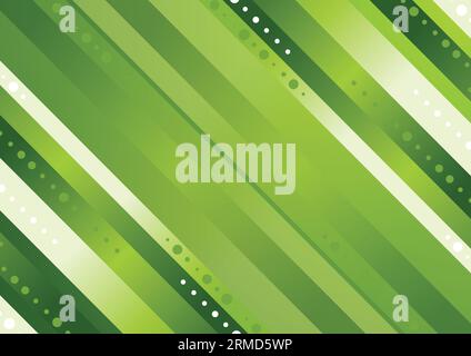 Green stripes abstract tech minimal background. Vector design Stock Vector