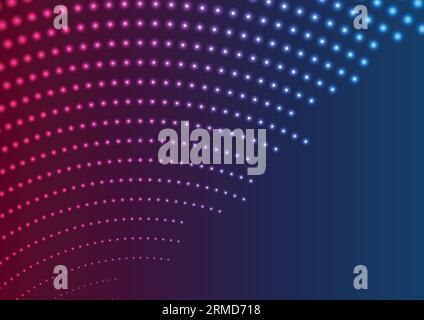 Blue and purple neon dots abstract futuristic background. Technology retro vector design Stock Vector