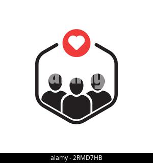 customer retention or client satisfaction icon. flat simple style trend modern crm or user logotype graphic design web element isolated on white backg Stock Vector