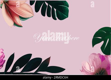 floral frame background Stock Vector