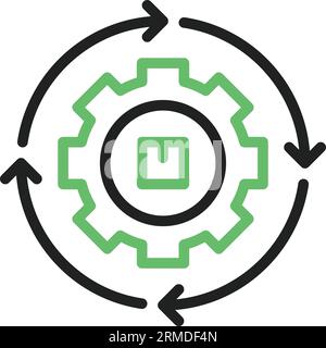 Agile Manufacturing Icon Image. Stock Vector