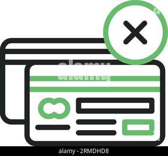 Credit Card Rejected Icon Image. Stock Vector