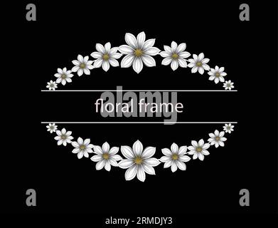 floral frame border vector Stock Vector