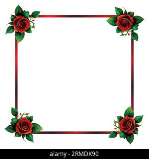 floral frame border vector Stock Vector