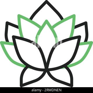 Lotus flower icon isolated on white background. Lotus flower black icon ...