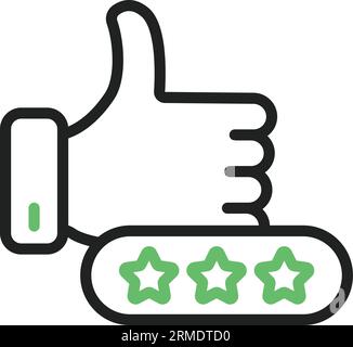 Positive Review Icon image. Suitable for mobile application. Stock Vector