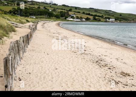 Beach and Village, Cushendun, Antrim, Northern Ireland, UK Stock Photo