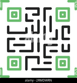 Qr Code Icon image. Suitable for mobile application. Stock Vector