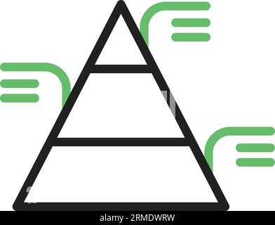 Pyramid Chart Icon image. Suitable for mobile application. Stock Vector