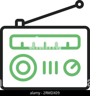 Radio Icon image. Suitable for mobile application. Stock Vector