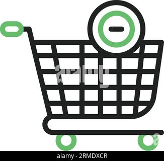 Remove From The Cart Icon image. Suitable for mobile application. Stock Vector