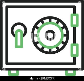 Safebox Icon image. Suitable for mobile application. Stock Vector