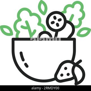 Salad Icon image. Suitable for mobile application. Stock Vector