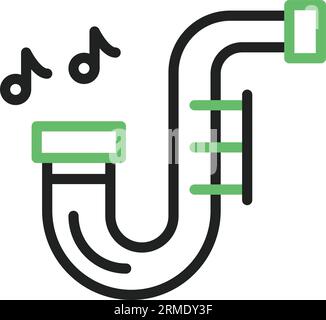 Saxophone Icon image. Suitable for mobile application. Stock Vector