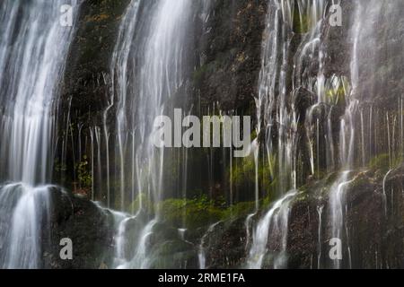 Detail of Sutovky vaterfall in the national park of Mala Fatra. Stock Photo