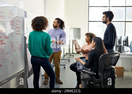 business people brainstorming in meeting at office Stock Photo