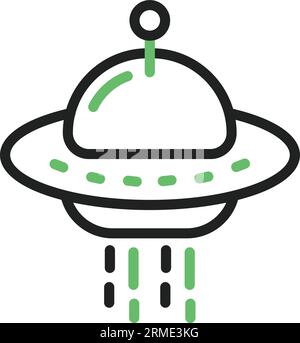 Space Ship Icon image. Suitable for mobile application. Stock Vector