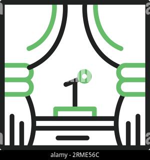 Stage Icon image. Suitable for mobile application. Stock Vector