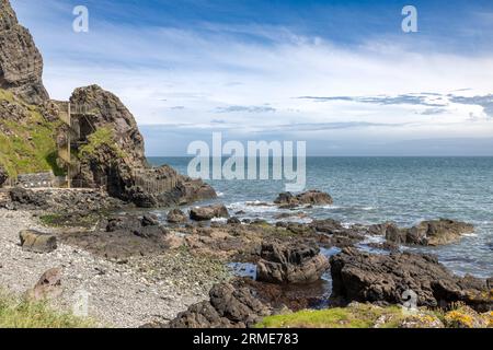 Entance, The Gobbins Cliff Path, Islandmagee, County Antrim, Northern Ireland, UK Stock Photo
