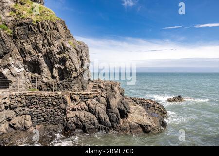 The Gobbins Cliff Path, Islandmagee, County Antrim, Northern Ireland, UK Stock Photo