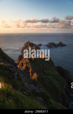 Beautiful Coastal Cliffs and Seascape in Loiba, Galicia, Stock Photo