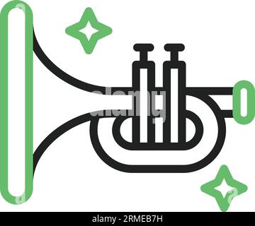 Trumpet Icon image. Suitable for mobile application. Stock Vector