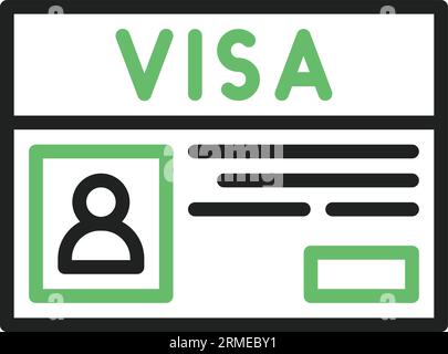 Visa Icon image. Suitable for mobile application. Stock Vector