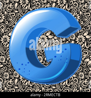 Alphabet Capital Letter G , Alphabet Letter Design, Alphabet Letter illustration, Latter Art, lettering illustration, Alphabet Vector, Font Vector Stock Vector